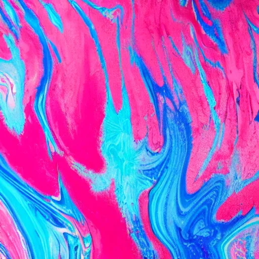 Prompt: wet paint marbling, vibrant pink and blue duotone