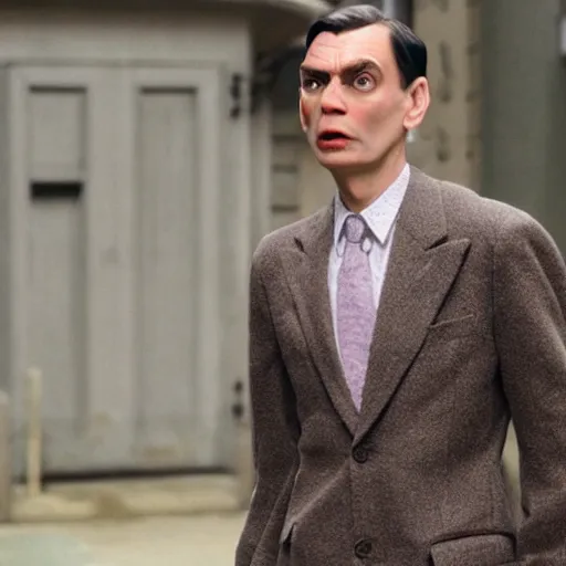 Prompt: Live Action Still of Jerma985 in Mr. Bean, real life, hyperrealistic, ultra realistic, realistic, highly detailed, epic, HD quality, 8k resolution, body and headshot, film still