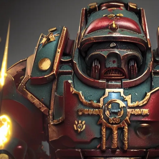 Image similar to very sad crying guardsman in a space hulk from warhammer 4 0 k darktide : : octane render, unreal engine 5, cinematic lighting : : face close up, crying eyes