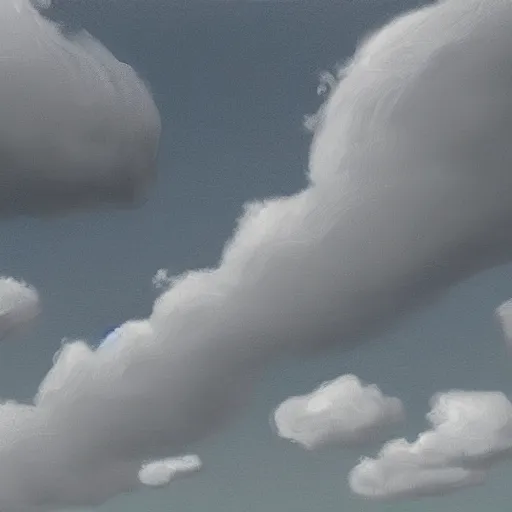 Prompt: Art demo of clouds in four point perspective.