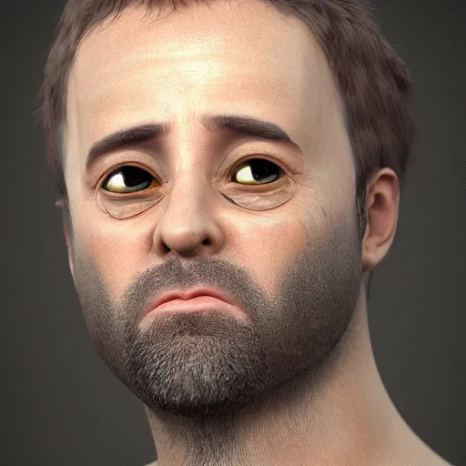 Image similar to hyperrealistic image of! trey parker!, stunning 3 d render, inspired by istvan sandorfi & greg rutkowski & thomas eakes & xiang duan, perfect facial symmetry, dim volumetric cinematic lighting, 8 k octane comprehensive render, extremely hyper - detailed, incredibly lifelike attributes, intricate, real flesh texture, masterpiece, artstation, stunning,