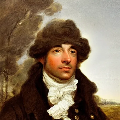 Image similar to a portrait of Joseph Joubert by Thomas Gainsborough, oil painting, masterpiece, old master, grand master, digital painting, concept art, smooth, sharp focus, illustration