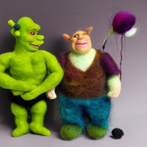 Image similar to shrek needle felted + needle felting art