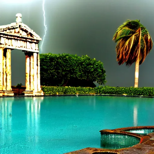 Image similar to Palace of the chalice, refracted sparkles, motion blur, accidental pic, thunderstorm, greek pool, beach and Tropical vegetation, 2005 blog, dslr camera IMG_4016