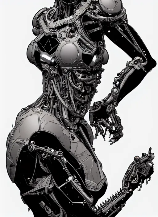 Image similar to portrait of a cyborg dragon woman by Laurie Greasley, biomechanical, hyper detailled, trending on artstation