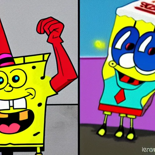 Image similar to evil spongebob