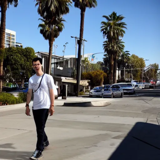 Image similar to andrew tate walking in las angeles