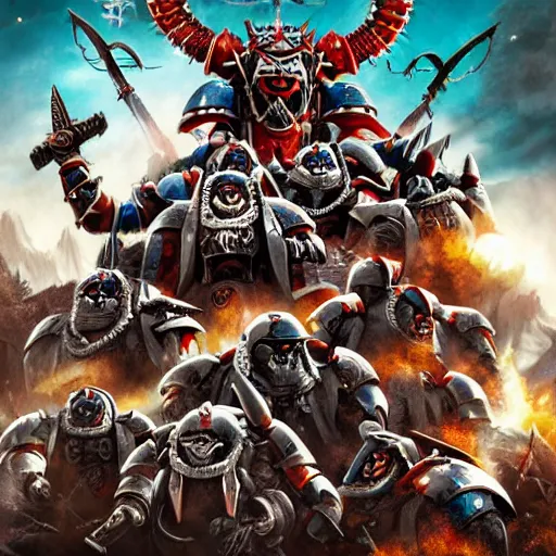 Image similar to warhammer movie poster by kekai kotaki