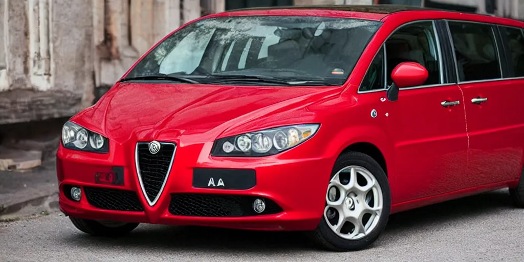 Image similar to “Alfa Romeo Minivan, red”