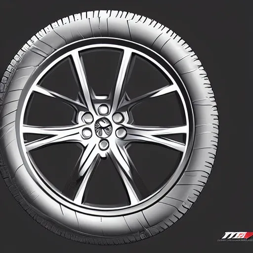 Image similar to design a new tire with rim, Roman Tikhonov, concept art