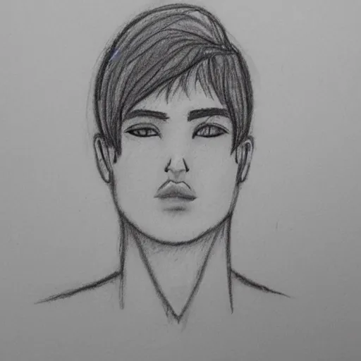 Image similar to non binary pencil sketch,