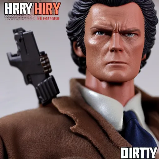 Prompt: dirty harry action figure