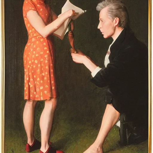 Image similar to man and woman, normal rockwell