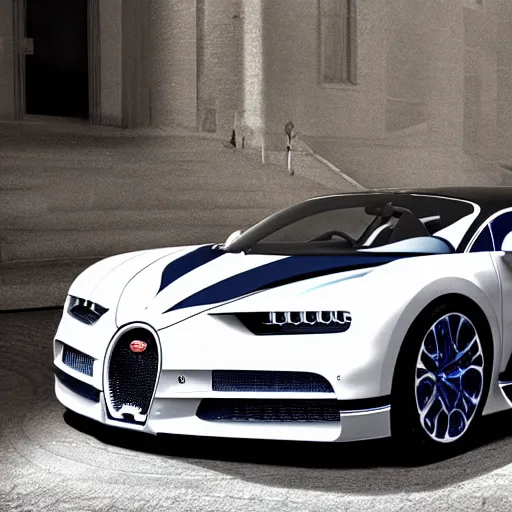 Prompt: bugatti chiron drawn by leonardo da vinci