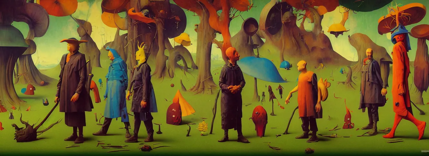 Image similar to full - body surreal colorful fungus rpg character concept art anatomy, action pose, very coherent and colorful high contrast masterpiece by norman rockwell franz sedlacek hieronymus bosch dean ellis simon stalenhag rene magritte gediminas pranckevicius, dark shadows, sunny day, hard lighting, reference sheet white! background