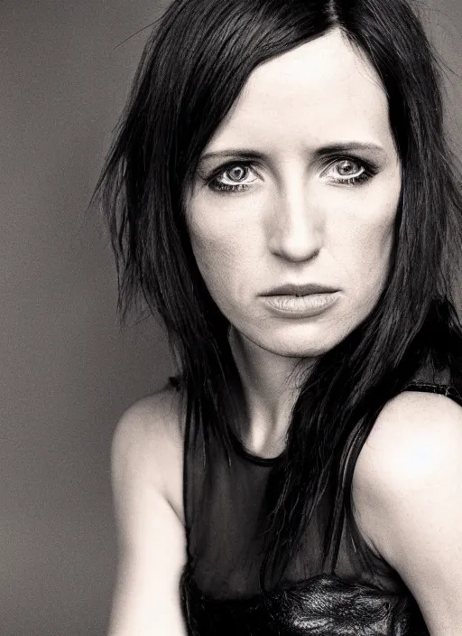 Image similar to portrait of beautiful 3 0 - year - old female trent reznor by mario testino, headshot, detailed, award winning, sony a 7 r