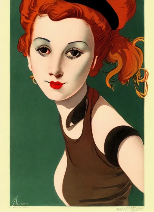 Image similar to a portrait of a pretty sewer punk young lady by alberto vargas