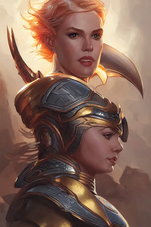 Image similar to amazon valkyrie athena, d & d, fantasy, portrait, highly detailed, headshot, digital painting, trending on artstation, concept art, sharp focus, illustration, art by artgerm and greg rutkowski and magali villeneuve