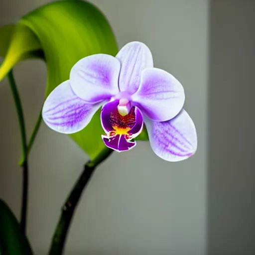 Prompt: real life photo of orchid, still life, realistic, 8 k, macro photo, iso 1 0 0, shutter speed 1 2 5, aperture 8