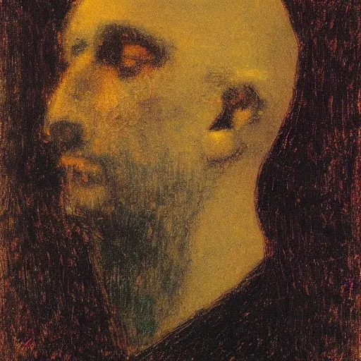 Prompt: A portrait of @hypnos_onc, by Odilon Redon