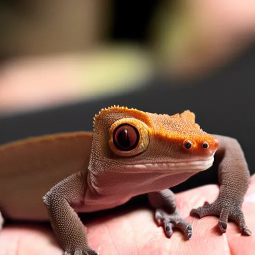 Prompt: full crested gecko