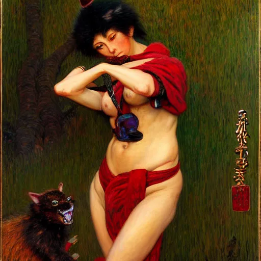 Image similar to furry splinter ninja mutant wearing a red kimono hairy furry body furry arms feet. highly detailed painting by gaston bussiere craig mullins jc leyendecker gustav klimt artgerm greg rutkowski