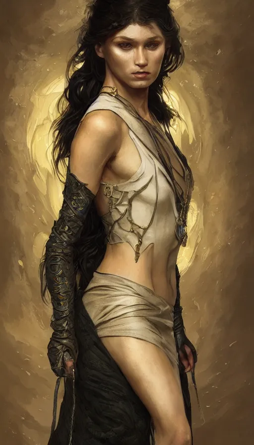 Image similar to thief, fame of thrones, fibonacci, sweat drops, intricate fashion clothing, insane, intricate, highly detailed, surrealistic, digital painting, artstation, concept art, smooth, sharp focus, illustration, unreal engine 5, 8 k, art by artgerm and greg rutkowski and alphonse mucha