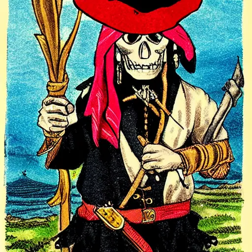 Image similar to tarot card of a pirate