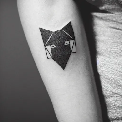 Adorable Baby Wolf Tattoo