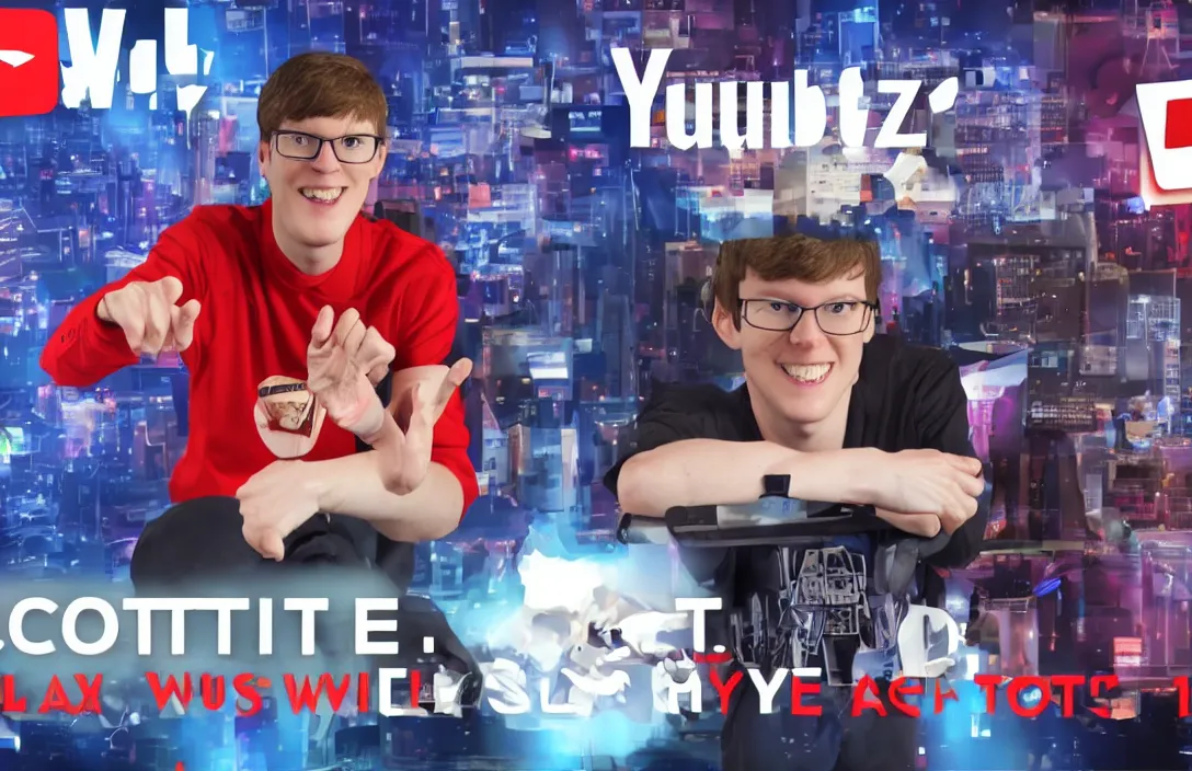 Prompt: scott the woz, youtube thumbnail