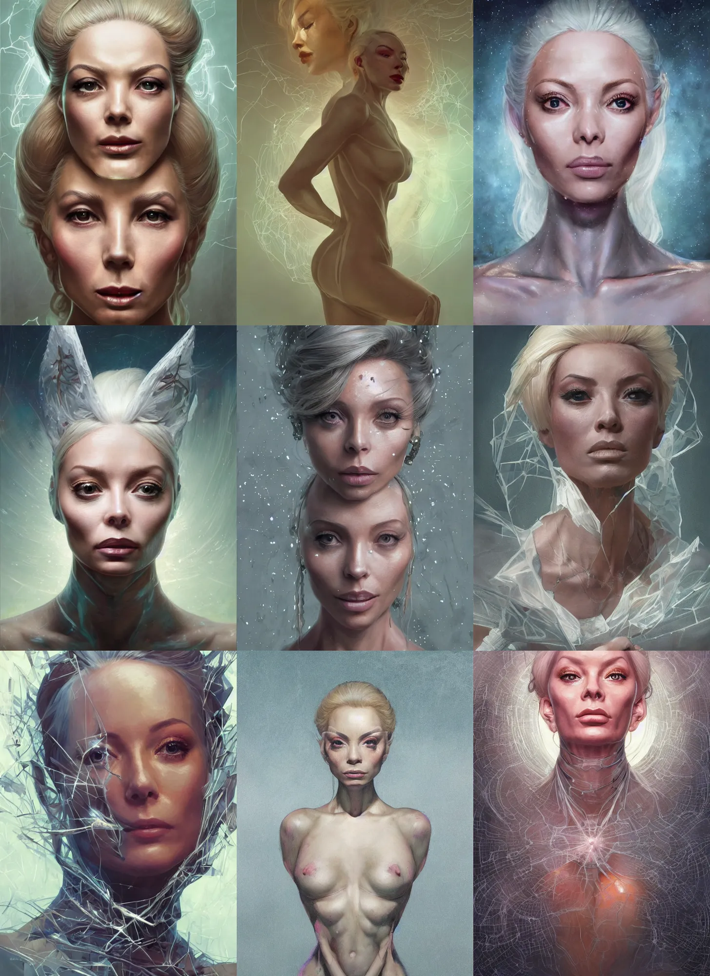 Prompt: detailed, photorealistic portrait of isabelledeltore by michael komarck, greg rutkowski, victo ngai, artgerm and j. dickenson, i still place the primary blame for this schism, the relational connectivity between networks of signifiers and that which they signify floats freely, is essentially arbitrary