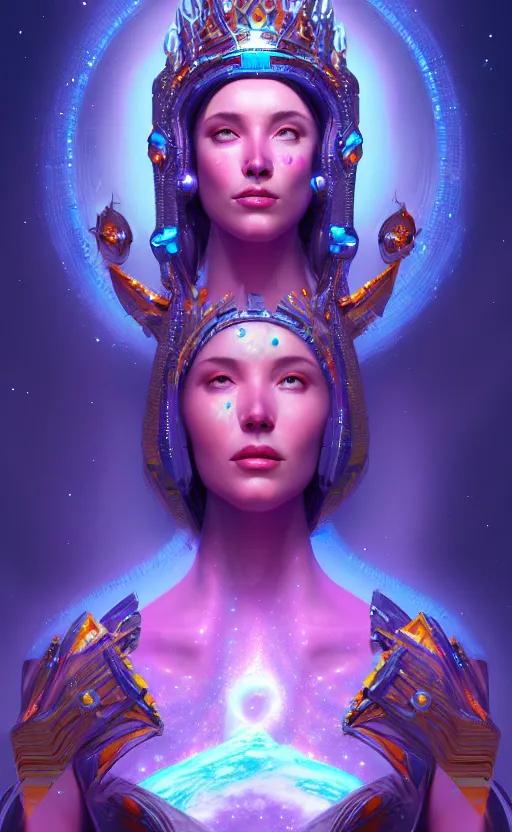 Image similar to Cosmic god queen, hyperdetailed, artstation, cgsociety, 8k