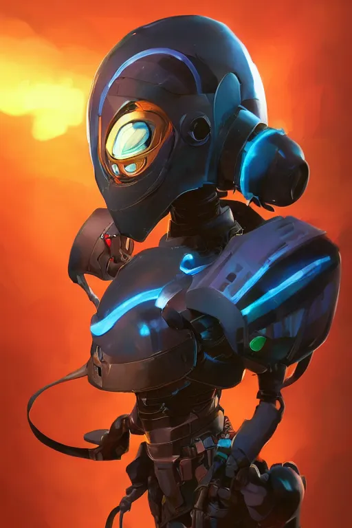 Image similar to epic mask helmet robot ninja portrait stylized as fornite style game design fanart by concept artist gervasio canda, behance hd by jesper ejsing, by rhads, makoto shinkai and lois van baarle, ilya kuvshinov, rossdraws global illumination radiating a glowing aura global illumination ray tracing hdr render in unreal engine 5