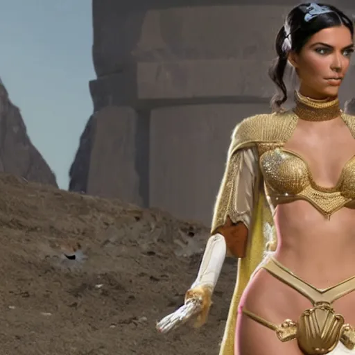 Image similar to victoria justice with kim kardashian body as princess padme in star wars episode 3, 8 k resolution, cinematic lighting, anatomically correct