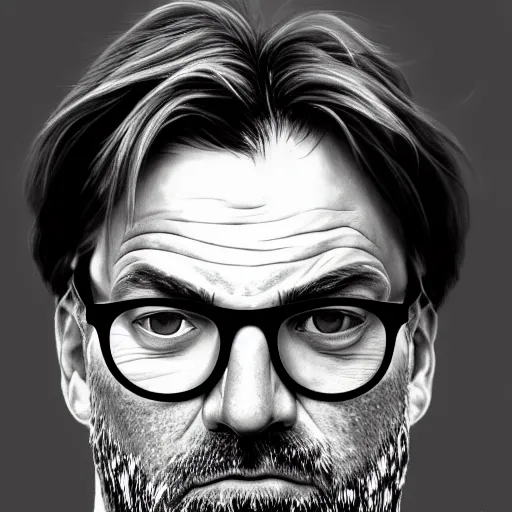 Prompt: portrait of Jurgen Klopp, by David Ligare, incredible details, epic stunning, highly detailed, trending on ArtStation, artgerm and greg rutkowski and alphonse mucha, IAMAG, broken giant marble head statue ruins, golden hour