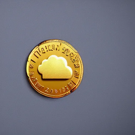 Image similar to golden clouds coin, 4k, post-processing, very very detailed, artstation, cute