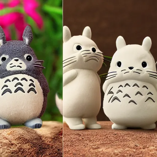 Image similar to totoro as a calico critters