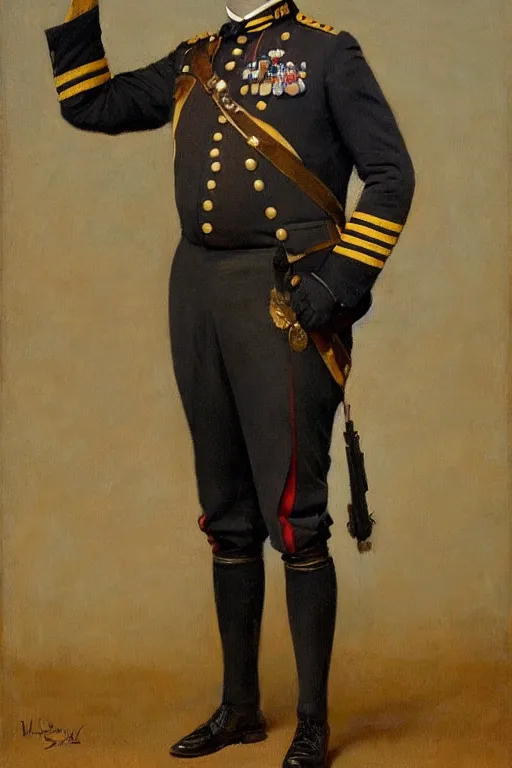 Image similar to full body portrait of the dictator of the indiana pacers, 1 8 8 9, in full military garb, oil on canvas by william sidney mount, trending on artstation