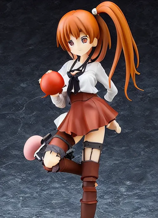 Prompt: an anime model kit of a girl made of root beer, anime PVC Figure, garage kit