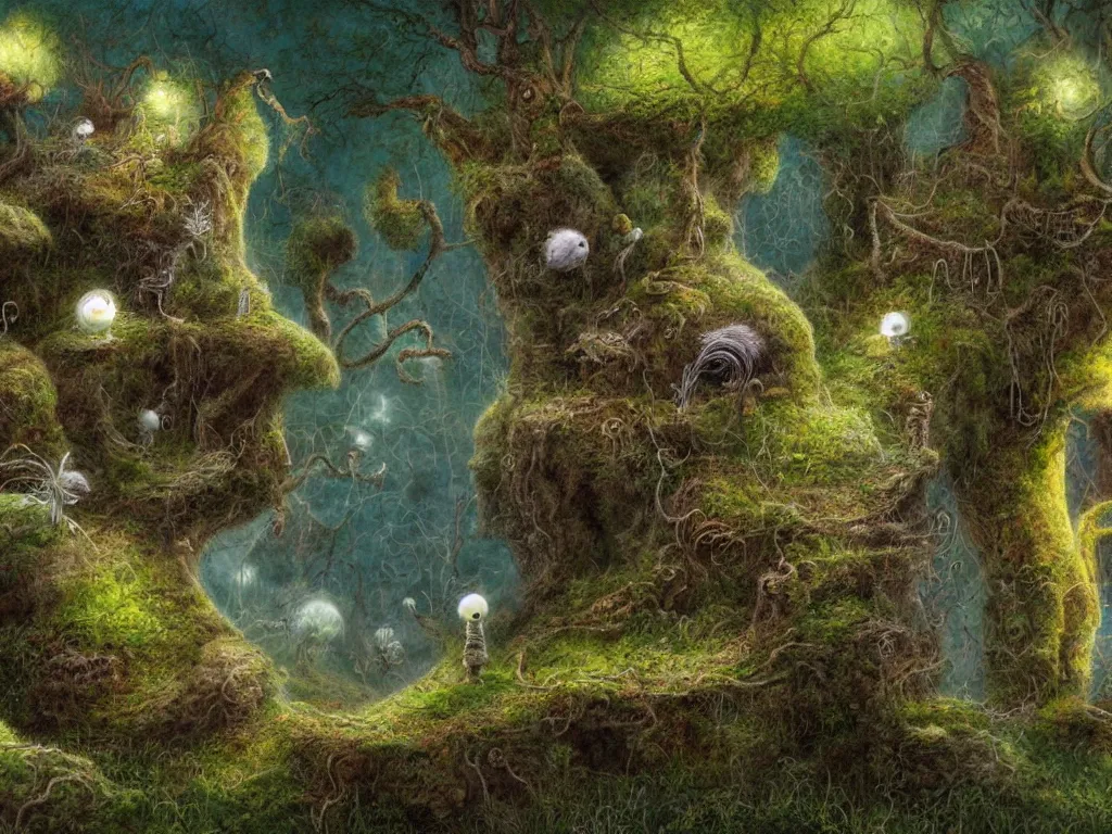 Prompt: samorost landscape highly detailed, realistic photograph