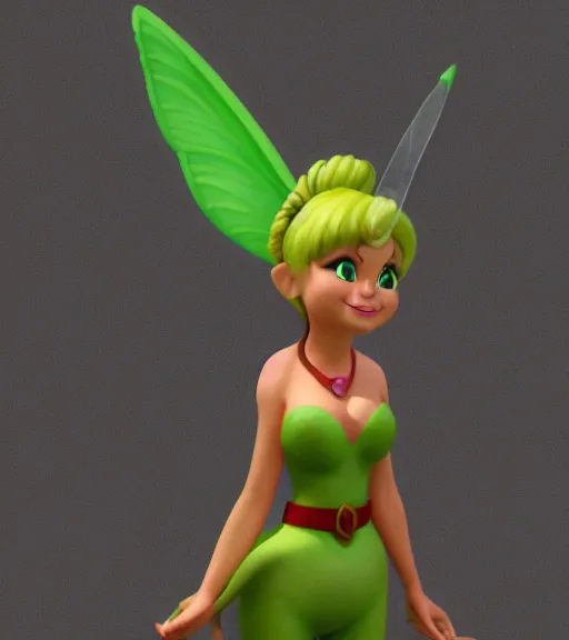 Image similar to Fanart 3D model of tinkerbell the destroyer of worlds, trending on artstation, cycles render, character sculpt, perfect lighting, highly detailed background, For Hire 3D artist, Pixar and Industrial