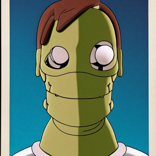 Prompt: bender from Futurama as a real person, photoelectric portrait