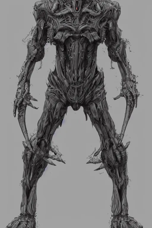 Prompt: a humanoid figure vacuum monster, highly detailed, digital art, sharp focus, trending on art station, anime art style