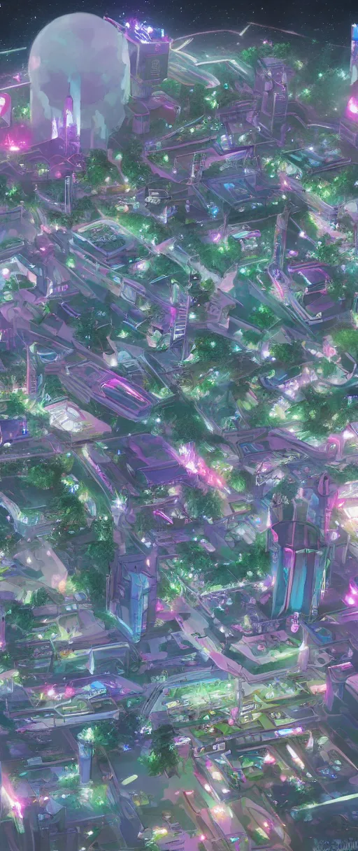 Image similar to a beautiful drawing of small section of a future funk space city, unreal engine