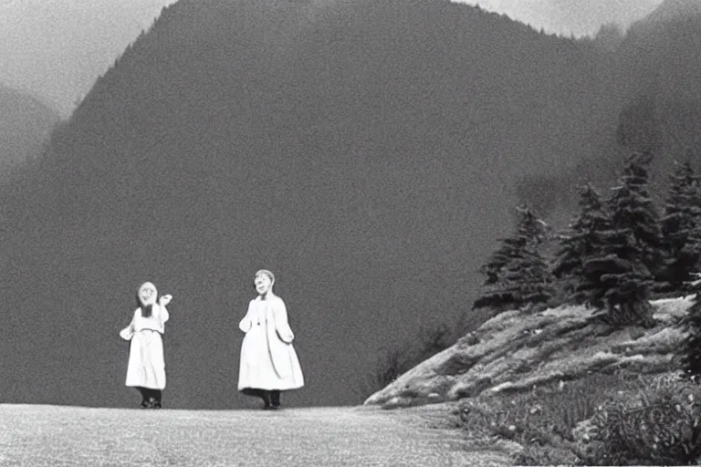 Image similar to still image from the sound of music by ozu yasujiro, ultra detailed, finely detailed