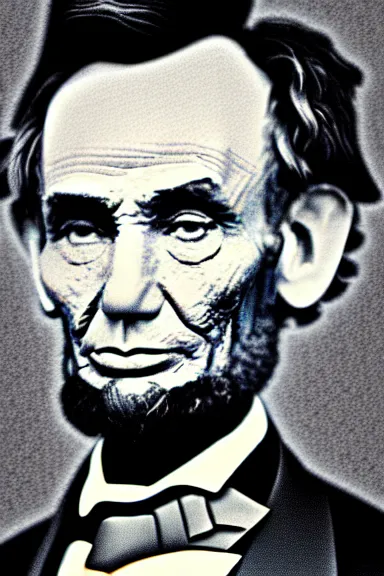 Prompt: abraham lincoln at a rave party