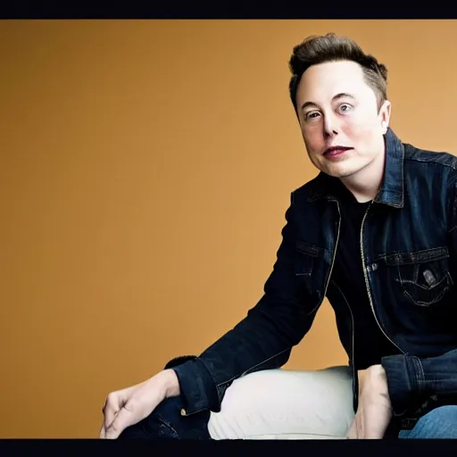 Image similar to A portrait photo of Elon Musk teams up with a teenage Elon Musk, perfect faces, 50 mm, award winning photography