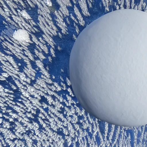 Prompt: mountainous snow covered planet, cinematic 8k