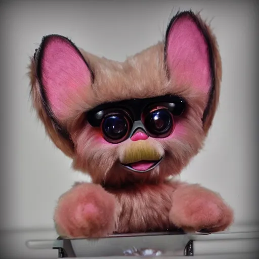 Prompt: bodybuilder furby