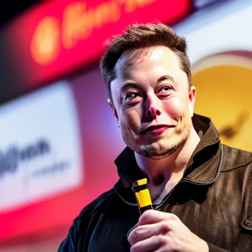 Image similar to photo of elon musk cosplaying as a mac and cheese costume, highly detailed, extremely high quality, hd, 4 k, 8 k, professional photographer, 4 0 mp, lifelike, top - rated, award winning, cinematic, realistic, detailed lighting, detailed shadows, sharp, no blur, edited, corrected, trending